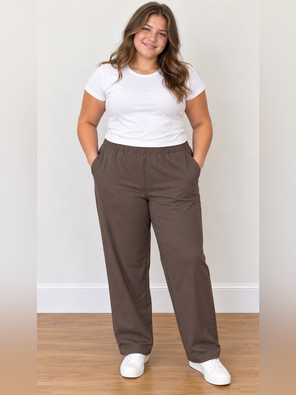 J.Jill Ponte XL Slim Leg Pants Brown Pull On Stretch Pants